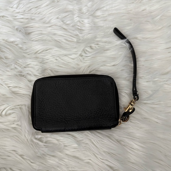 UGG Black Leather Wristlet with Gold Accents - Picture 2 of 4